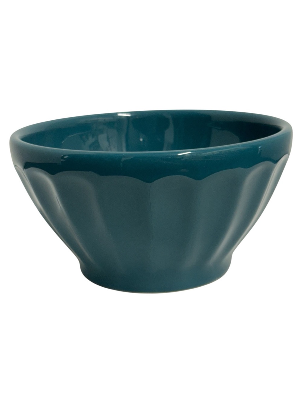 Anthropologie Dark Teal Ceramic Latte Cereal Bowl